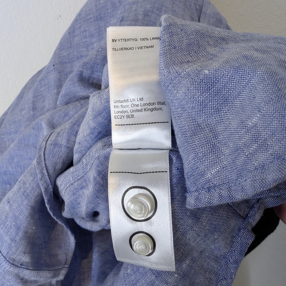 💘 Untuckit Linen Van Santo Shirt XXL - Picture 6 of 6